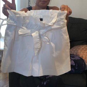 Zara high waisted white shorts